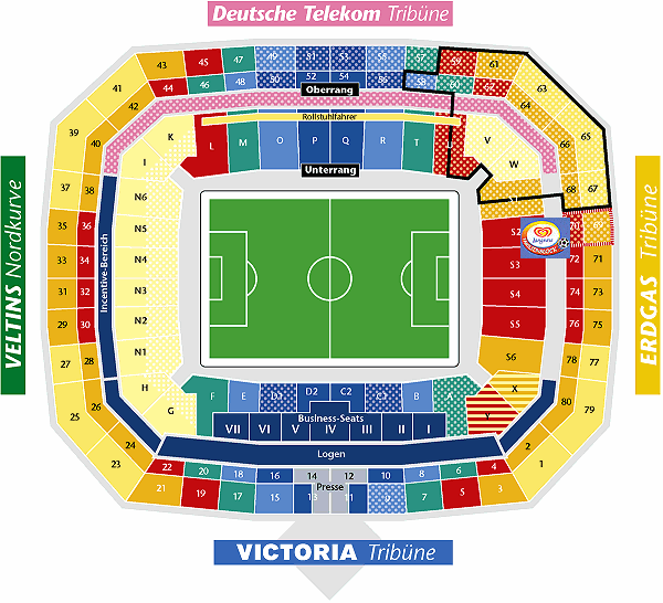Stadionplan Arena Auf Schalke
